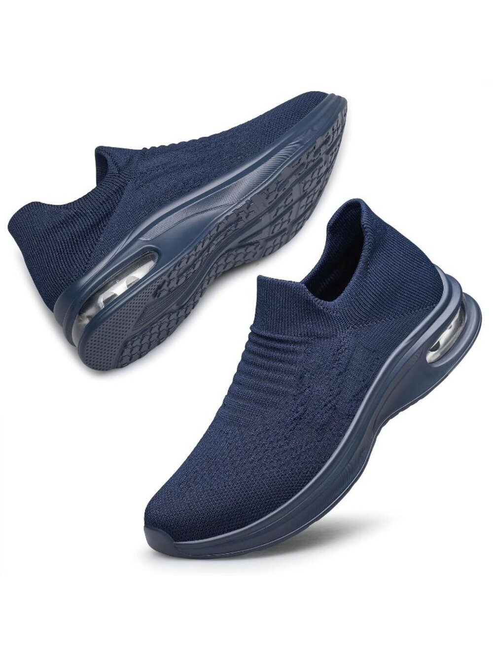Women's Navy Blue Lightweight Workout Breathable Slip on Running Casual Sneaker
